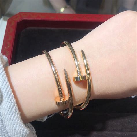 cartier nail bracelet replica real gold|cartier nail bracelet price list.